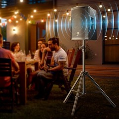 Portable Tripod Speaker Stand, Adjustable 35 to 60 Inches, 66 lbs Capacity