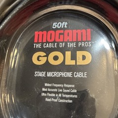 Mogami Gold STAGE-50 XLR Microphone Cable, XLR-Female to XLR-Male, 3-Pin, Gol…