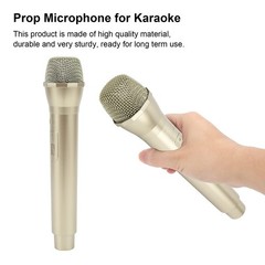 Fake Microphone For Singing Plastic Prop Mic Party Decoration Accessory Gold