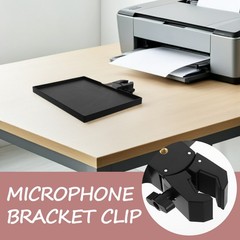 2Pcs Durable Microphone Stand Plastic Tray Clamp on with Stable Grip for Home