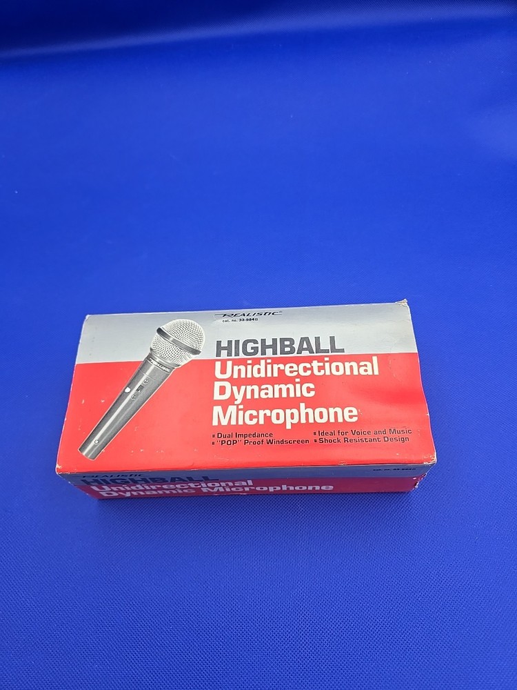 Realistic 33-984B Highball Unidirectional Dynamic Microphone New In Box