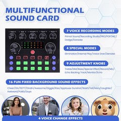 Home Audio Mixer Kit Sound Card Podcast For Live Game Music Record Condencer Mic