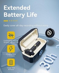 Hollyland Lark M2 Wireless Lavalier Microphone for iPhone 14/13/12, Lightning