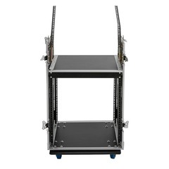 12U PA Rack/Road Case Top Studio DJ Table Top 2 Layers12U Sound Box w/ Casters