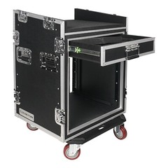 Sound Town Shock Mount 12U ATA 20” Rackable Depth 11U Slant Mixer STMR-SP12UW