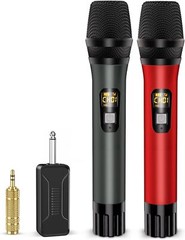 Wireless Microphones for Karaoke, Wireless Dual Handheld Dynamic Mic System Set