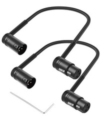 2 PCS Right Angle XLR Adapter Cable 1ft/30cm 90 Degree Male To Female Mic Cord