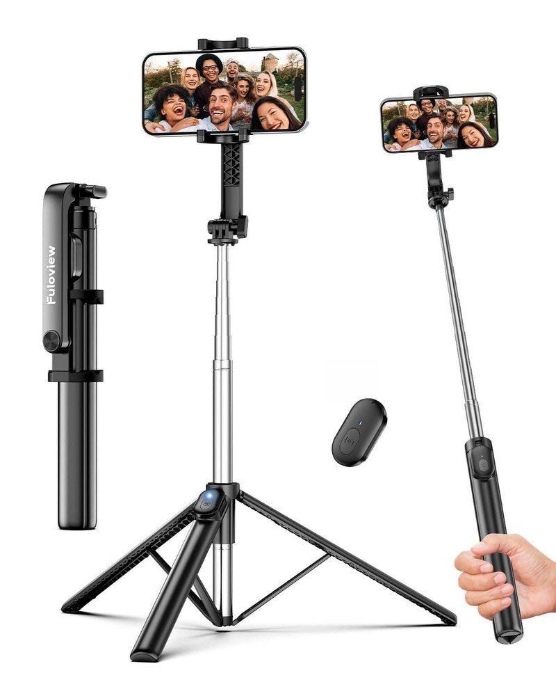 67” Selfie Stick Tripod for iPhone, Lightweight Travel Phone Tripod with Wire…