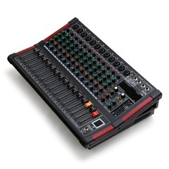 16DSP Power Mixer Professional Mixing Amplifier 12 CH w/ USB Slot TRS Bluetooth