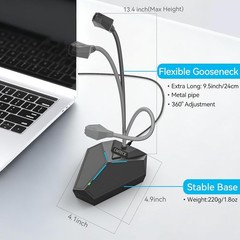 USB Desktop Microphone with Mute Button for Gaming, Podcasting & Streaming