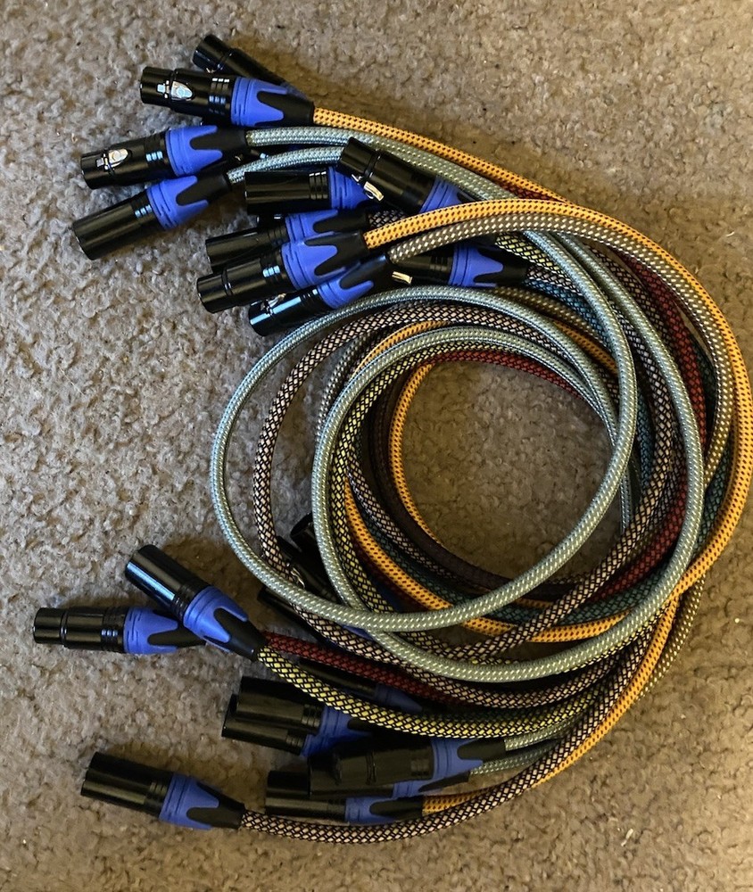 SMOKT Cable Type XLR 41ins Long Used Different Colors Lot Of 12