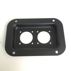 Steel Blank Speaker Jack Plates W/ Dual Large SpeakOn NL8MPR NL4MPR