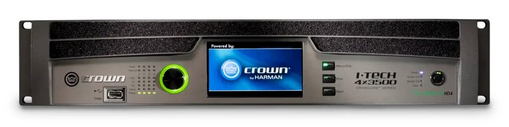 CROWN Audio I-Tech 4x3500HD DriveCore 4-CH 4000W Power Amplifier, speakON Output