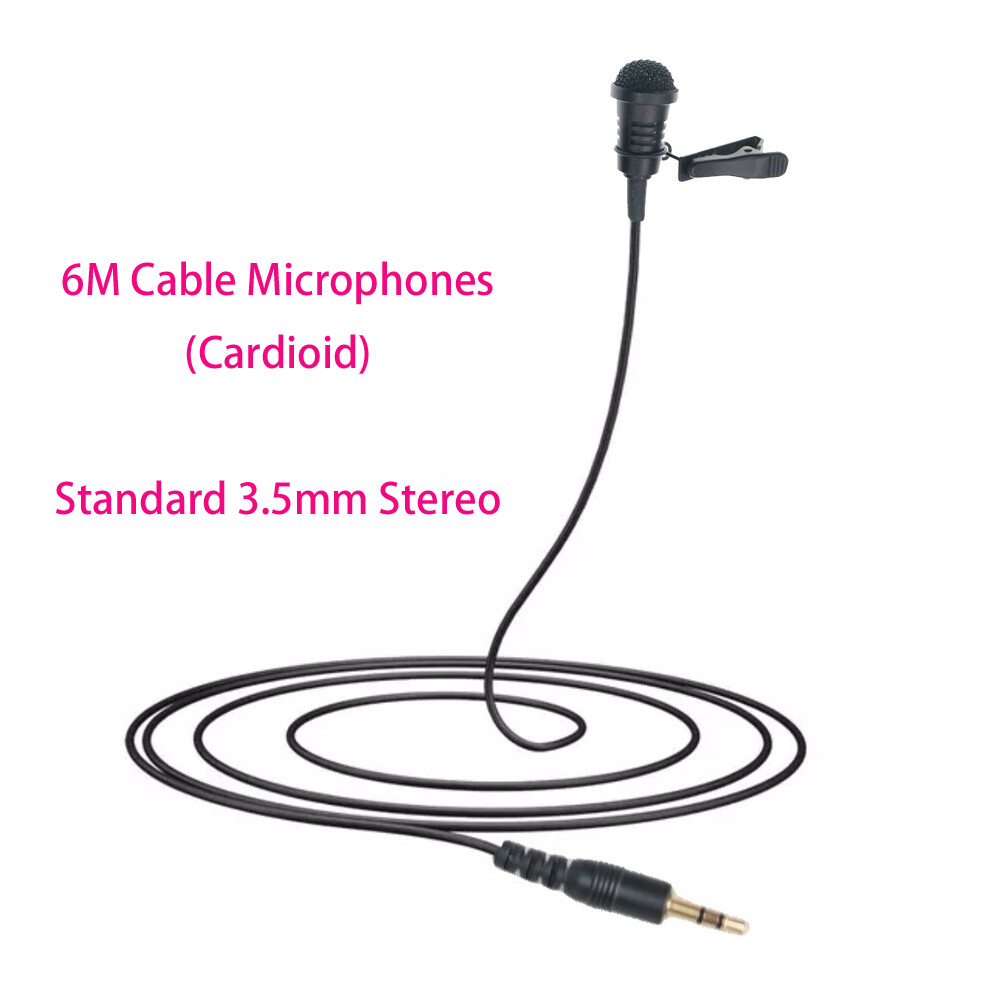 Normal 3.5mm Stereo Lavalier Microphone For Recording Speech Singing Laptop 6m
