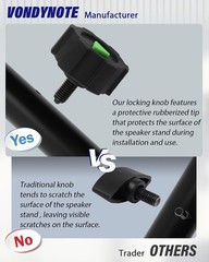 Set of 2 Dual Speaker Mount Bar Mounting Fork Bracket Speaker Pole Width Adjusta