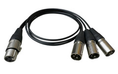 Premium 3 Way XLR Splitter Cable, Microphone Y Cable for Professional Audio Reco