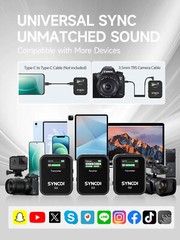 SYNCO G2(A2) Wireless Lavalier Microphone System For Camera Tablet Phone Vlog