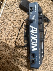 Aviom A-16II Personal Monitor Mixer Missing 2 Buttons W/ Stand + Power Supply