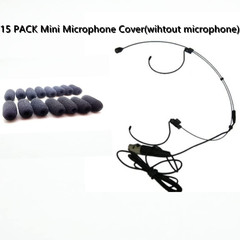 15 Pack Mini Lavalier Foam Cover Windscreen for Countryman E6 and Other Headset