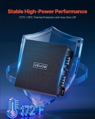 Aluminum 2-Channel Car Amp: 300Wx2 @4Ω, 600Wx2 @2Ω, Bridgeable, Low Distortion
