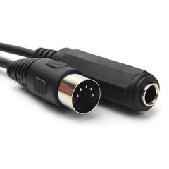 6.35mm Female 1/4″ TRS to DIN 5 Pin MIDI Cable Adapter for Speaker, Amplifier