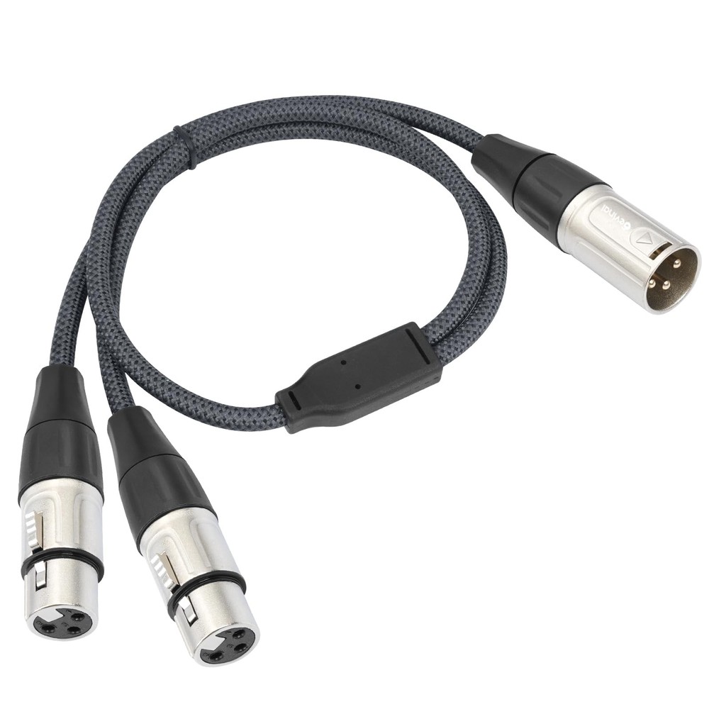 XLR Splitter Cable, Devianl XLR y Splitter 2 Female to 1 Male, Balanced Dual …