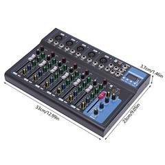 7-Channel Bluetooth Portable Audio Mixer USB DJ Sound Mixing Console Board