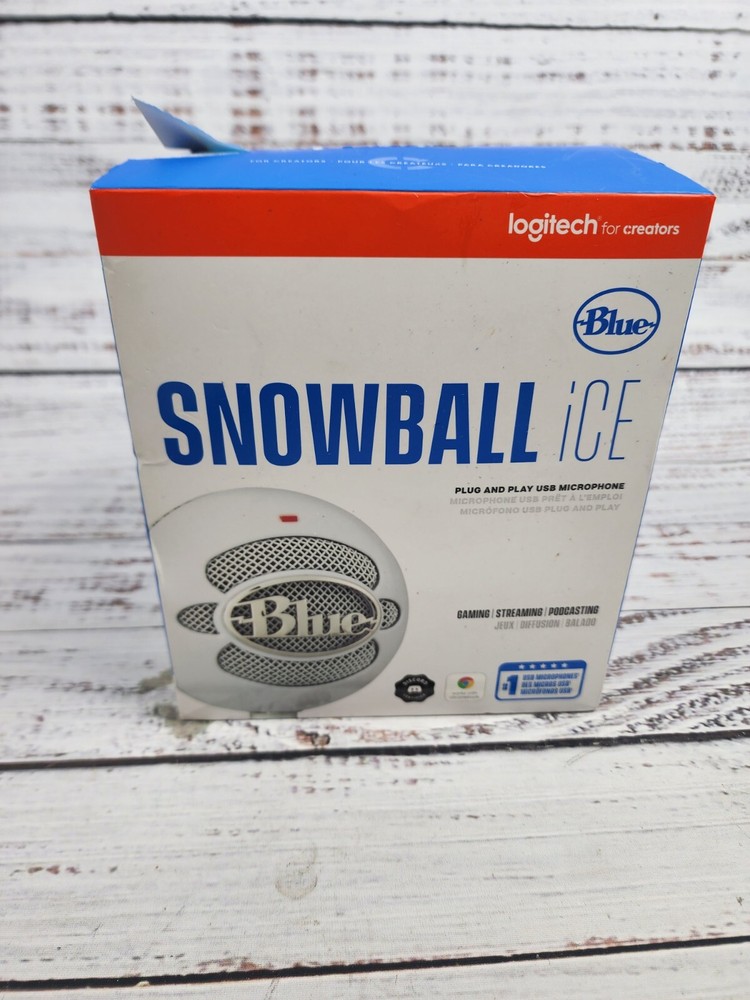 Logitech Blue Condenser Snowball Ice USB Microphone Streaming Podcast YouTube