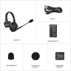 SYNCO XTalk X2 Full-Duplex AEC Wireless Intercom Headset System Random Master