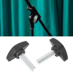 10Pcs Reusable Mic Stand Screws Black PP and Carbon Steel for Mic Clamp