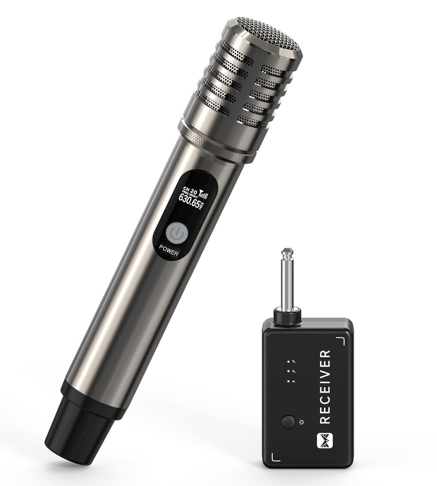 Wireless Microphone, Metal Dynamic Mic System with One-to-One Chip Connection…
