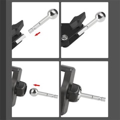 ThtRht 3 Pack Boom Arm to 17mm Ball 1/4 inch 3/8 Screw Bolt Mount Connector A…