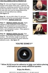 Infinity 12″ Angle-Attach Speaker Foam Surround Edge Repair Kit 2 Speaker