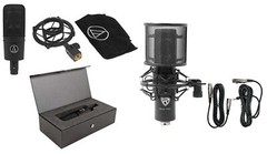 Audio Technica AT4040 Pro Cardioid Condenser Microphone+Case+Studio Mic+Mount