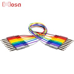 Hosa CSS-890 3FT 24AWG Balanced Patch Cables, 1/4″ in TRS to Same 8 Pack