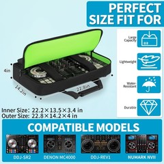 IBVIVIC DJ Controller Case Bag, Fits for DDJ-REV1/DDJ DDJ-REV1/SR/SR2, Black