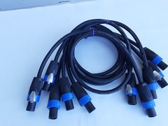 5pack SpeakON 2-Conductor 12AWG w/Neutrik NL4FX DJ’s Pro Audio Speaker Cable 3FT
