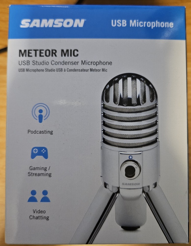 Samson Meteor Mic USB Studio Condenser Microphone, Silver
