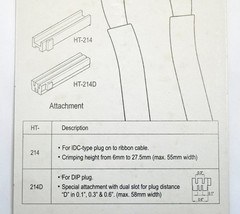 2pc Adapter for IDC DIP Plug Crimping tool HT-214D Width=0.1″ 0.3″ 0.6″ Hanlong