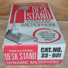 Vintage Realistic 33-921 Dynamic Desk Microphone Box Only RadioShack