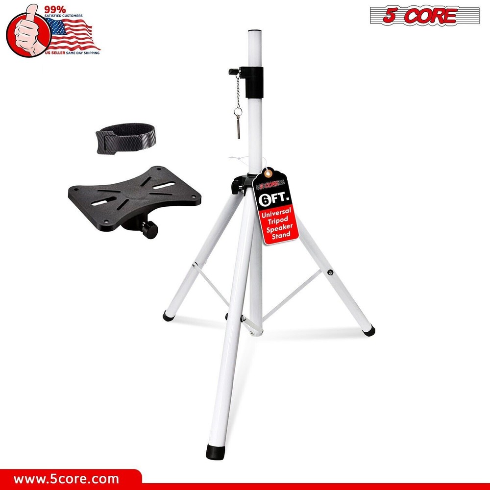 5Core Speaker Stand Tripod Tall Adjustable 72 Inch DJ Studio Monitor Stands Pole