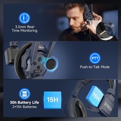 SYNCO XTALK Master Wireless Intercom Headset Master-Free Connection System 4Pcs