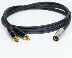 Quad Premium Aux Input Cable. 5 Pin Din to Dual Phono RCA Cinche Wire Cable.