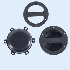 6″ Round Replacement Black ABS Recessed Bar Handle For Speaker Cabinets