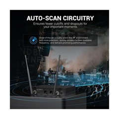 Phenyx Pro Wireless Microphone System, Dual Wireless Mics,w/ 2 Handhelds, Aut…