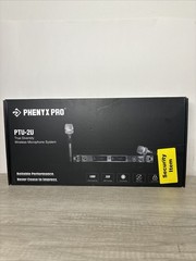 Phenyx Pro PTU-2U Dual Wireless Microphone System – 2x Mics, 4x Antennas