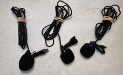 (Lot Of 5) Microphone for AKG Samson Wireless Body-Packs mini XLR 3 pin & Jacks