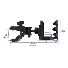 Mic Stand Drink Holder with Clip Sturdy Beverage Cup Holder for Gaming Chair
