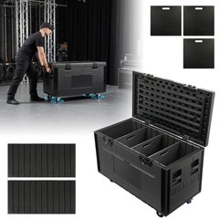 Cable Trunk Road Case Flight Case w/Wheels,Stackable Heavy Duty ATA Rolling Case