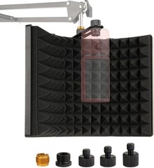 Microphone Isolation Shield, Foldable Mic Sound Acoustic Foam, Foam